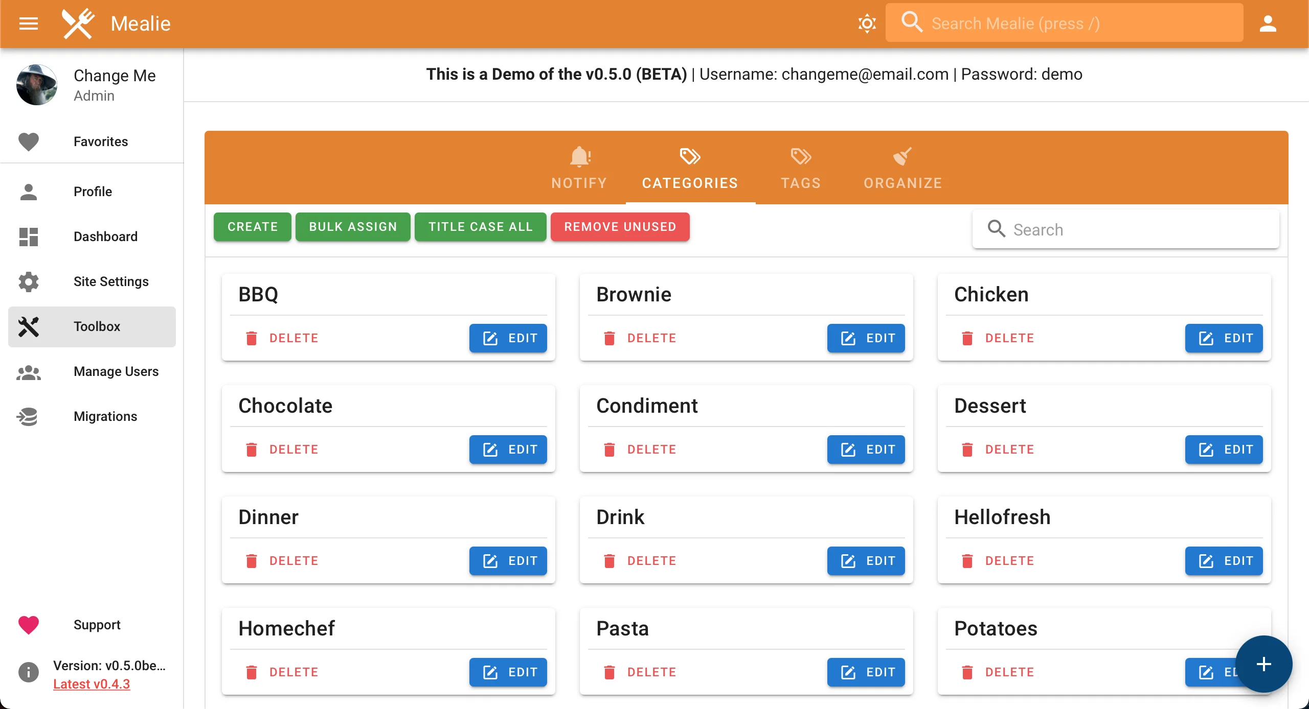 Toolbox-Categories